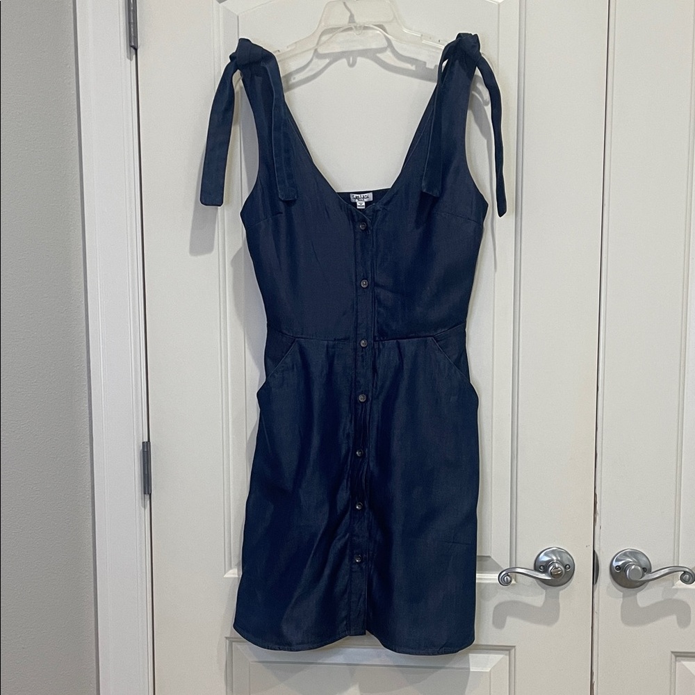 Splendid Indigo Button-Up Dress